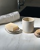 mydelniczki Ceramiczny Zestaw Łazienkowy z Owalną Mydelniczką Perłowa Biała 5