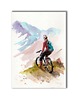 grafiki i ilustracje Rower górski. Akwarela ręcznie malowana. Zestaw 2 szt 1