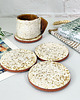 podkładki do kuchni Zestaw podkładek ceramicznych na stół w stylu rustykalnym 2