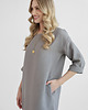 sukienki midi damskie Lniana Sukienka PEONY TRUE GRAY 4