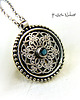 wisiory Naszyjnik Mandala - Srebro Topaz London Blue 1