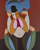 obrazy ORYGINAŁ. Obraz na płótnie - Kobieta z dzbanem 70x50 cm 1