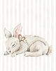 obrazy i plakaty do pokoju dziecięcego Plakaty Royal Bunnies-beige stripes 3