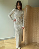sukienki midi damskie Sukienka Begin ecru cream & black stripes 5