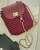 torby na ramię Mini Elegant Bag - bordo ze złotym łańcuszkiem 2