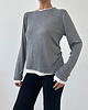 bluzki z długim rękawem damskie Sweater Touch grey 3