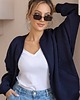 bluza bez kaptura damska Bomberka Sporty Chic Granat 3