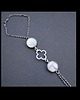 bransoletki srebrne Bransoleta Podwójna z muszlą czarną 4