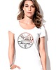 t-shirt damskie Koszulka organiczna z nadrukiem  Bike travel 1