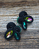 kolczyki soutache Czerń i zieleń - kolczyki sutasz 2
