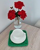 podkładki do kuchni Podkładka szydełkowa pod kubki ze sznurka 16cmx16cm 3