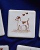 podkładki do kuchni Podkładki pod kubki kafelki psy brązowe nr.3 1