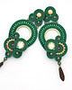 kolczyki soutache Szmaragdowe eleganckie kolczyk 4