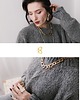 swetry damskie  Sweter boucle, szary 2