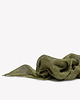szale damskie Chusta len 100%  w  kolorze oliwkowej zieleni w groszki  57cm x 72cm 3