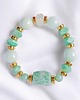 bransoletki z kamieni naturalnych UNIKATOWA bransoletka : amazonit, cytryn, jadeit, złota lawa 1
