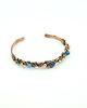 bransoletki wire wrapping Miedziana bransoleta mankietowa z lapis lazuli 5
