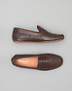 buty męskie Ciemnobrązowe mokasyny wsuwane skórzane F300 2