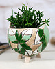 doniczki Ceramiczna doniczka mała - liście 3