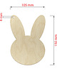 ozdoby wielkanocne Drewniany Obraz Zawieszka zajączek królik do malowania decoupage 10szt 15cm 4