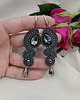 kolczyki soutache Długie kolczyki soutache na wesele, grafitowe kolczyki 1