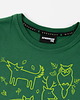 t-shirty dla chłopców Koszulka dziecięca LEŚNE ZWIERZĘTA zielona 4