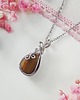 wisiory Naszyjnik Tygrysie Oko stal chirurgiczna wisiorek handmade 3