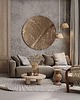 obrazy Okrągły obraz -GOLDEN PAT - teksturowana dekoracja 2