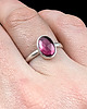 pierścionki srebrne Pierścionek rasberry różowy turmalin 3