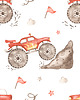 naklejki ścienne do pokoju dziecka Tapeta Monster-truck 3