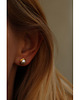 kolczyki swarovski Złote kolczyki z białą perłą SWAROVSKI 1