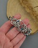 bransoletki wire wrapping Bransoleta szeroka agat niebieski wire wrapping stal chirurgiczna 3