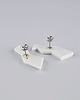 kolczyki ceramiczne Kolczyki z Porcelany Origami Paw Biało-Złote 2