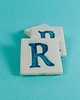 magnesy Ceramiczny magnes, niebieska literka R 1