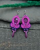 kolczyki soutache Kolczyki sutasz różowo fioletowe wiosenne kolorowe lekkie Elisa 2