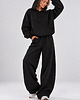 komplety damskie Dres Hoodie + Baggy 2W1 BLACK 1
