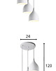 lampy wiszące Lampa wisząca zwis żyrandol lampa na sufit biała LED E27 1