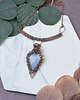 kolie Miedziany naszyjnik wire wrapping z opalem owyhee #501 1