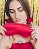 opaski na oczy Jedwabny set: opaska na oczy + frotki 2