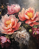 plakaty Peonie - Plakat - Olej, Boho, Abstrakcja 1