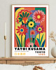 plakaty PLAKAT dekoracyjny retro kwiaty Yayoi Kusama,  poster 1