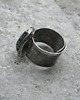 pierścionki - różne Roman Ancient Ring ;) obsydian śnieżny 4