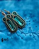 kolczyki soutache Szmaragd i złoto- kolczyki sutasz 2