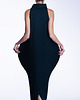 sukienki midi damskie Turtleneck marine 3