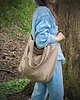 torby na ramię Lazy bag Pocket  torba ciemnobeżowa bawełniana eco 4