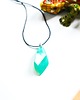 wisiory Turkusowy wisiorek kryształ świecący w ciemności i UV 3,3 cm handmade 4