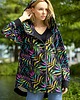 bluza z kapturem damska Bluza Long Back palmy 2