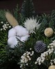 wianki bożonarodzeniowe Wianek świąteczny ,,Biały puch" na drzwi, naturalny 4
