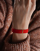 bransoletki - inne Czerwona bransoletka bawełniana, tkana - na szczęście 1