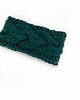 opaski do włosów Zielona wełniana opaska warkoczowa 2